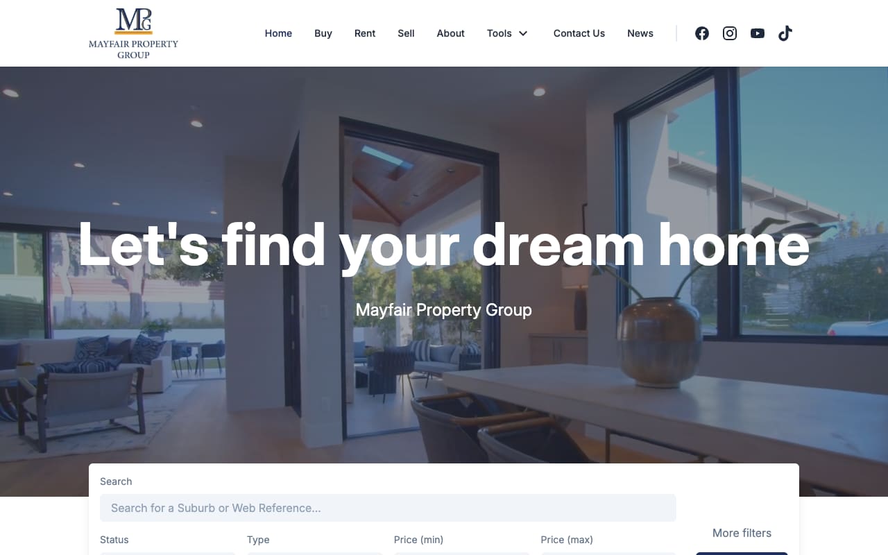 Mayfair Group website powered by RealtyPA